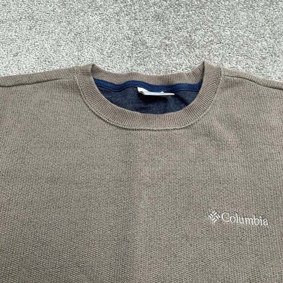 Columbia Hart Mountain Sweatshirt Mens Medium Brown Crew Neck Pullover Casual - Picture 9 of 11